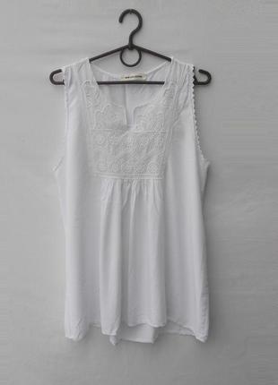 Белая летняя блузка блуза  из вискозы