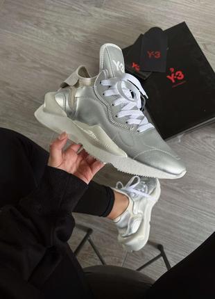 Кросівки жіночі adidas y-3 kaiwa silver metallic сріблясті, адідас каїва