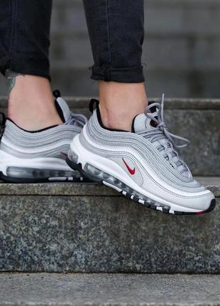 Женские кроссовки nike air max 97 silver nike air force 1 женские серые кроссовки найк аир макс найк аир форс 14 фото