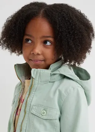 H&m легкая хлопковая куртка парка нм ветровка джинсовая на девочку пиджак жакет котон2 фото