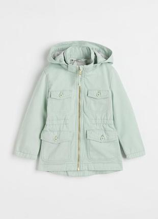 H&m легкая хлопковая куртка парка нм ветровка джинсовая на девочку пиджак жакет котон3 фото