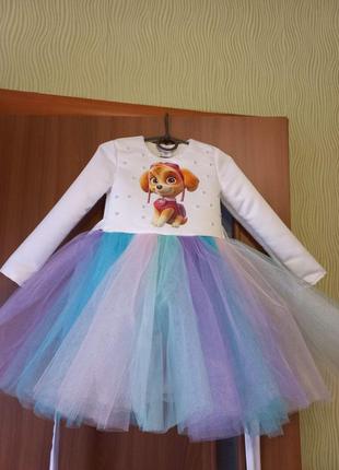 Щенячий патруль  детское нарядное платье