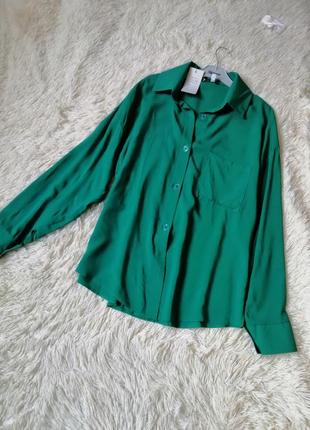 Рубашка блуза оверсайз хлопок цвета малина зелёный чёрный ткань натуральная сорочка блуза оверсайз б4 фото