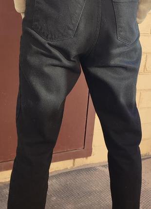 Чоловічі джинси мом чорні2 фото
