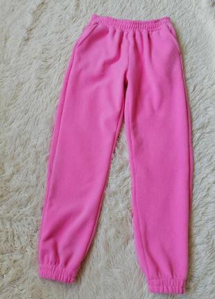 Спортивно прогулянкові штани джоггери фліс плюш тедді розмір на етикетці л дуже круто виглядають виміри напівобхват талії 35 см відмінно тягнеться нап