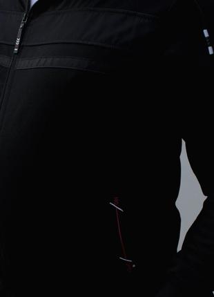 Спортивний костюм з капюшоном батал чорний5 фото