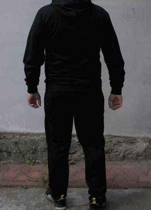 Спортивний костюм з капюшоном батал чорний7 фото