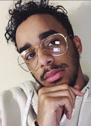 Стильные имиджевые солнцезащитные очки. "авиатор". унисекс. с защитой uv 400