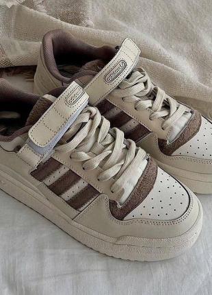 Жіночі кросівки adidas forum 84 low beige brown