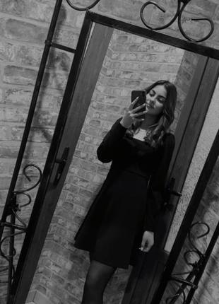 Чорна вечірня сукня міні7 фото
