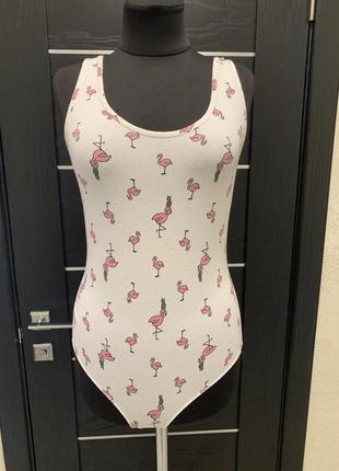 Боді майка, боди з фламінго