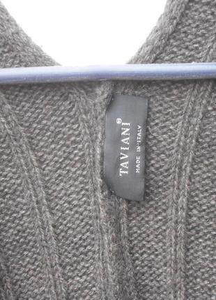 Шикарное  оригинальное вязаное шерстяное пончо  оверсайз с альпака италия taviani5 фото