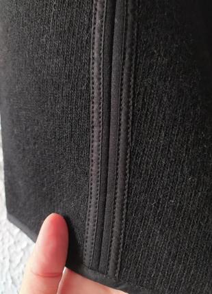 Черная мини юбка шерсть4 фото