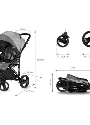 Коляска прогулочная mavero carell light gray10 фото