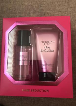 Подарунковий набір спрей+лосьйон  pure seduction victoria’s secret оригінал