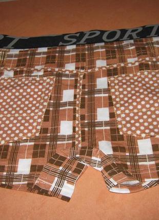 Боксери під джинс у клітинку коричневі бавовна розміри 46 і 522 фото