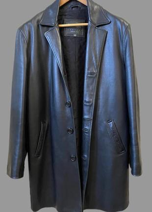 Супер стильное кожаное пальто в отличном состоянии (rocobaroco)
