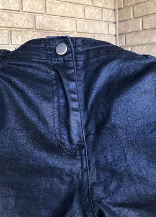 Чорні джинси з напиленням / пропитані чорні джинси під шкіру2 фото