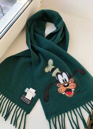 Новый фирменный шерстяной итальянский шарф walt disney! оригинал!4 фото