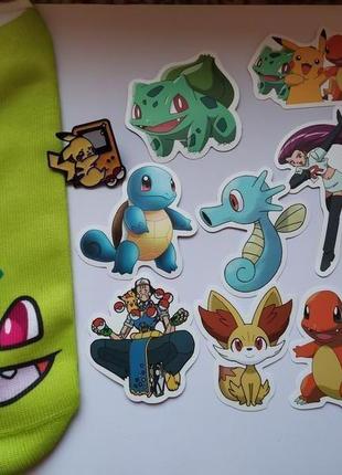 Набор покемон пикачу наклейки носки значок