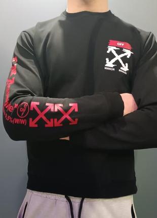 Світшот off white чорний (розмір l)