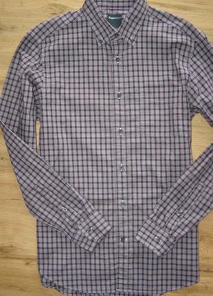 Zegna sport мужская рубашка 100% хлопок m-l-размер