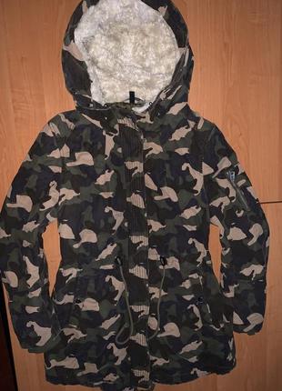 Женская парка хаки! h&m 44р