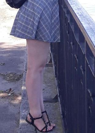 Спідниця сонце в клітинку