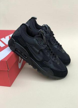 Кроссовки мужские кожаные nike air max 90 futura black