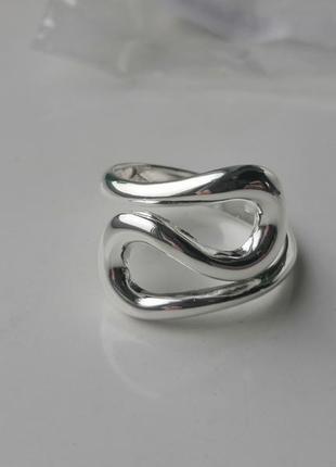 Посеребренное кольцо 4