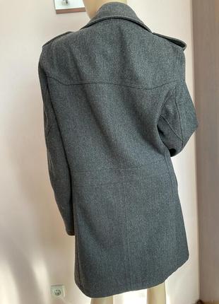 Мужское фирменное пальто в елку/52/brend angelo litrico3 фото