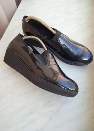 Nature shoes испания кожаные туфли на платформе