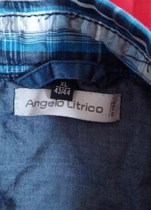 🔥🔥🔥 angelo litrico летняя рубашка в клетку2 фото