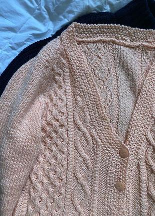 Стильный объемный свитер кардиган оверсайз удлиненный4 фото