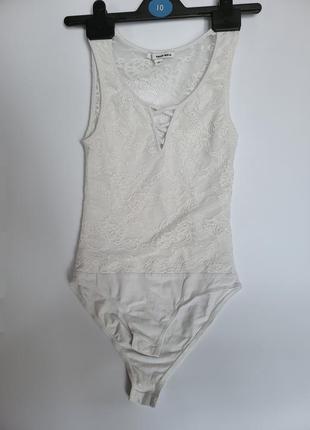 Белый кружевной боди tally weijl