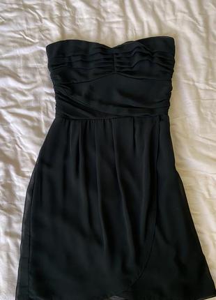 Платье черное мини