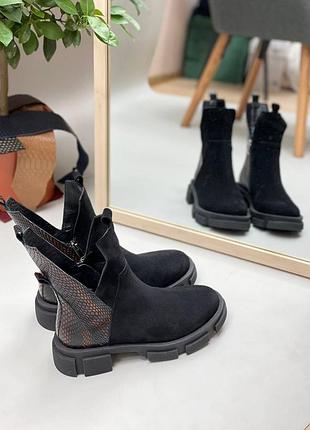 Ботинки кожа + замша много цветов