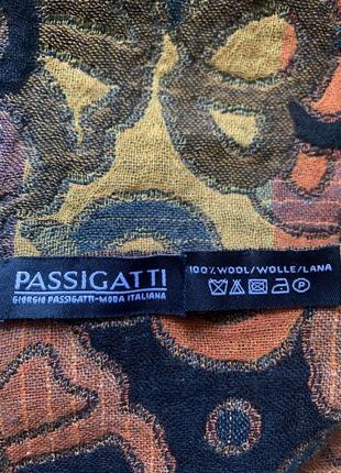 Шерстяной 100% wool шарф, палантин passigatti10 фото