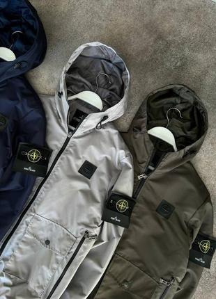 Ветровка stone island оригинальное качество синий/хаки/серый s, m, l, xl, xxl6 фото