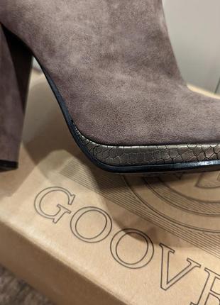 Goover, ботинки женские, ботильоны, замш, коричневый, на каблуке3 фото