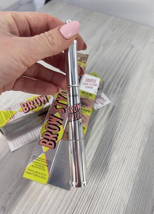 Восковий олівець + пудра для брів benefit pencil & powder for brows warm golden blonde 2 - карандаш и пудра для брів1 фото