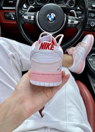 Женские кроссовки nike dunk low white pink скидка sale  ⁇  smb6 фото