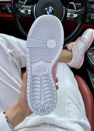 Женские кроссовки nike dunk low white pink скидка sale  ⁇  smb7 фото