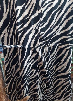 Платье миди в звериный принт зебры george ( размер 10-12)3 фото