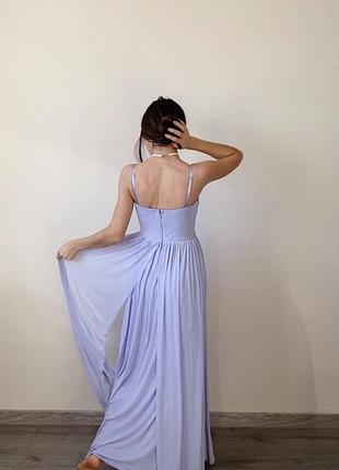 Лавандовое сиреневое фиолетовое вечернее платье lipy london