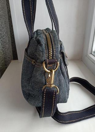 Kipling стильна зручна сумка джинсова кросбоді3 фото