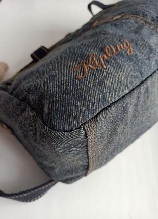 Kipling стильна зручна сумка джинсова кросбоді4 фото