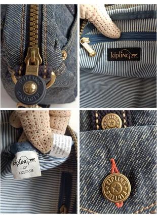 Kipling стильна зручна сумка джинсова кросбоді8 фото