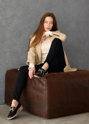 Стильні туфлі лакові без шнурків чорні на плоскій підошві без каблука демі,демісезонні...