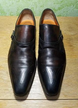 Santoni single monk straps туфлі італія. як нові! uk 103 фото